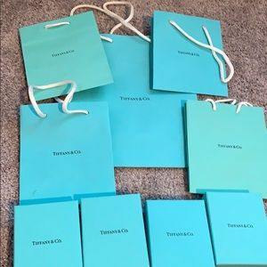 Various size of Tiffany boxes and bags!